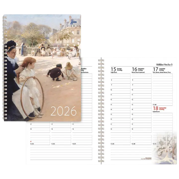Pöytäkalenteri Taide A5 2026