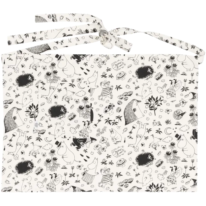 Moomin Arabia Finland esiliina 48x67cm luonnonvalkoinen