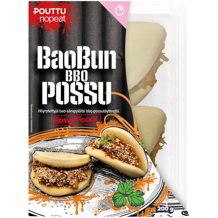 Pouttu Nopeat Bao Bun BBQ Possu 200 g