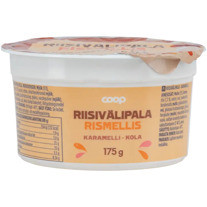 Coop riisivälipala karamelli 175 g
