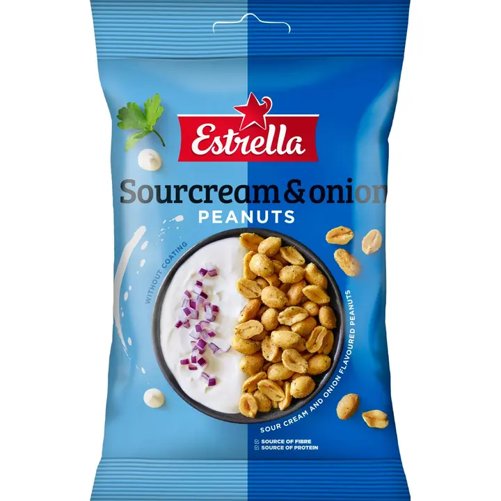 Estrella Sourcream & Onion Maapähkinät 140g