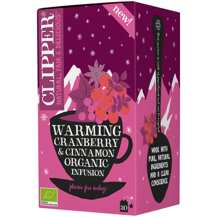 Clipper Luomu Warming Yrttihauduke, karpalo & kaneli 20ps / 40g