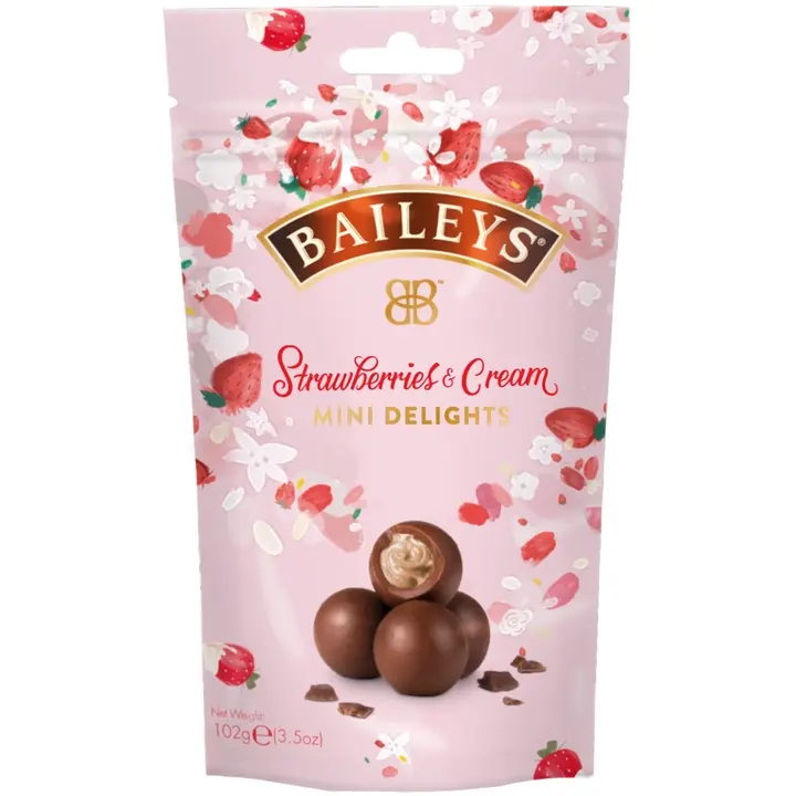 Baileys suklaapussi mansikkakerma 102g