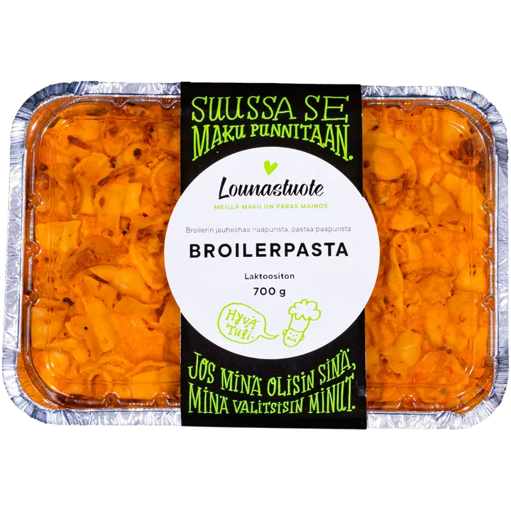 Lounastuote 700g broilerpasta - Kotimaisesta kananjauhelihasta
