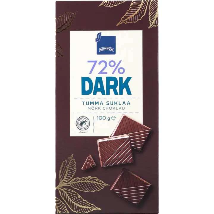 Rainbow 100g Dark 72% tumma suklaa