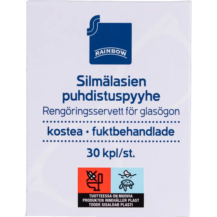 Rainbow silmälasien puhdistuspyyhe 30kpl