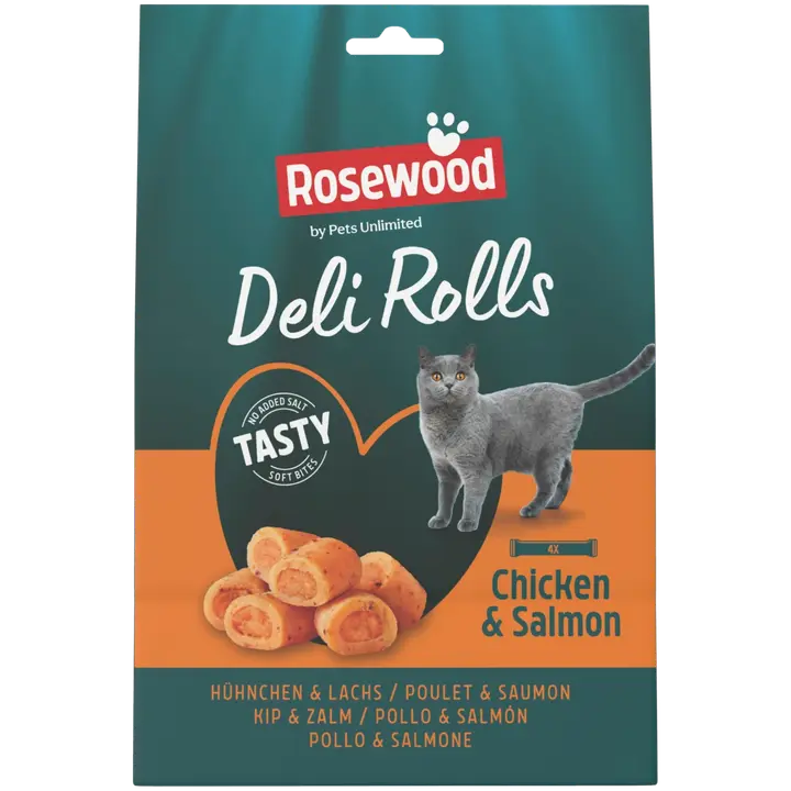 Rosewood kissan herkkurullapalat kana ja lohi 4 x 10g