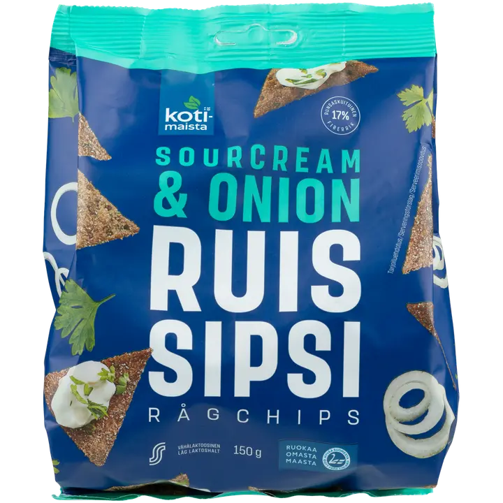 Kotimaista Ruissipsi Sourcream & Onion 150g