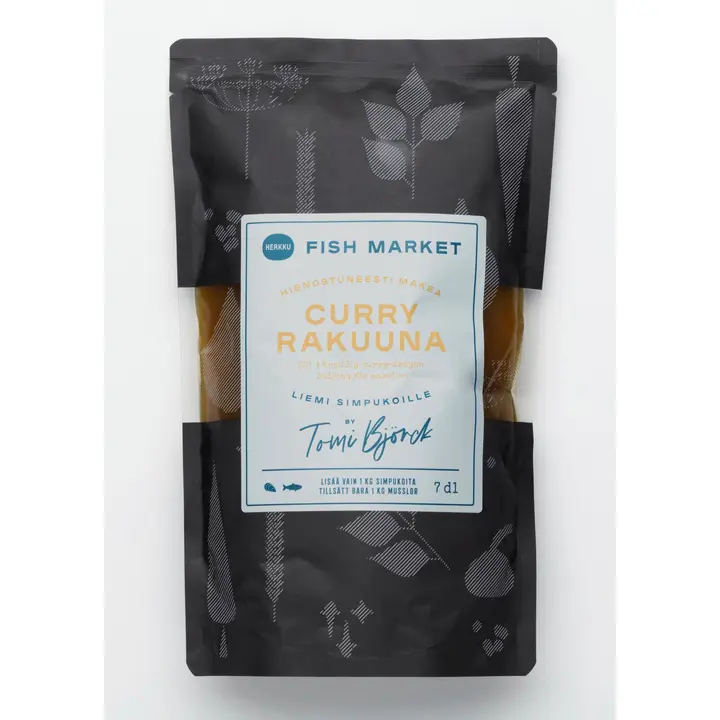 Curry-rakuuna liemi simpukoille