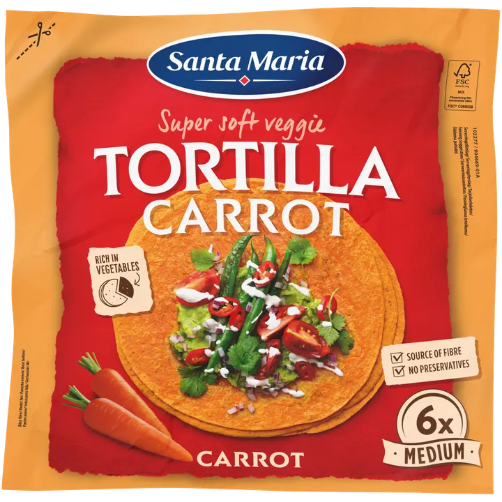 Santa Maria 240G Tex Mex Tortilla Carrot Medium