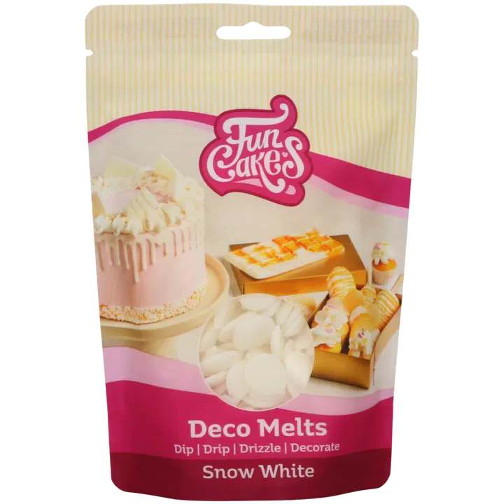 FunCakes Deco Melts -napit, lumivalkoinen 250g