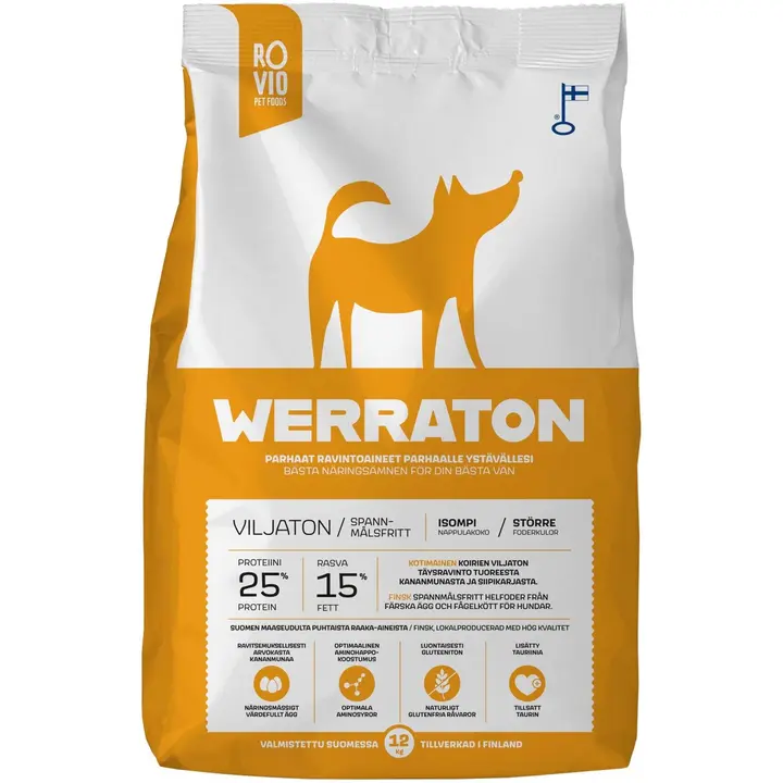 Rovio Pet Foods Werraton Viljaton 12 kg