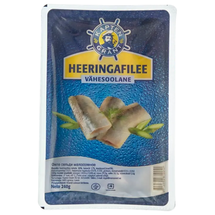 Kapten Grant Heeringafilee Vähesoolane 240 G