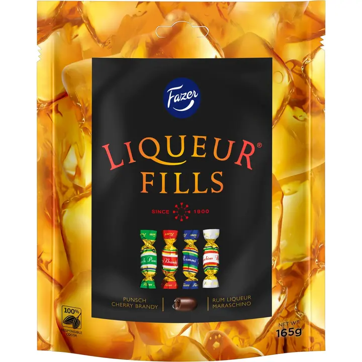 Fazer likööritäidisega kommid 165g