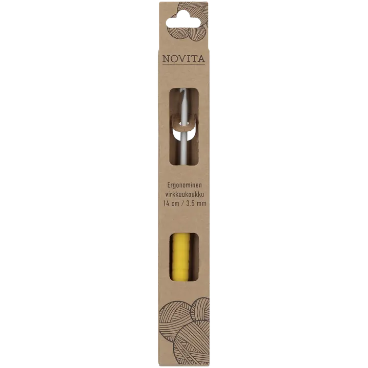 Novita Ergonominen Virkkuukoukku 14 cm 3,5 mm