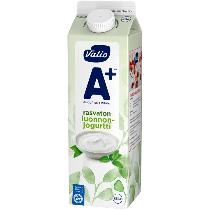 Valio A+™ luonnonjogurtti maustamaton rasvaton laktoositon 1 kg