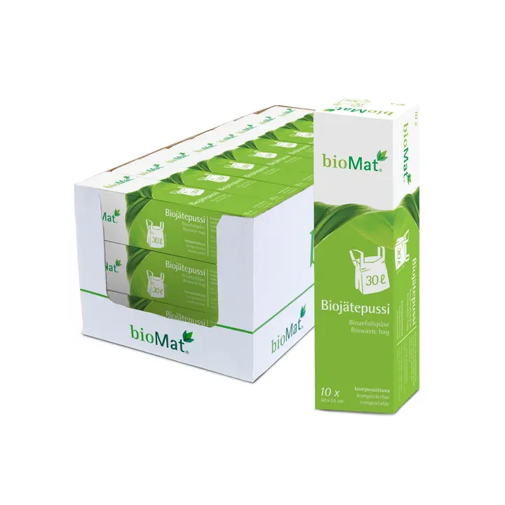 bioMat®Biojätepussi 30L 500x550mm 10kpl/rll