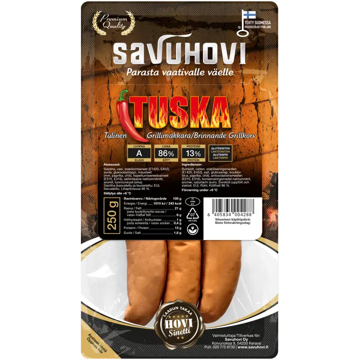 Savuhovi Tuska chili grillimakkara 250g
