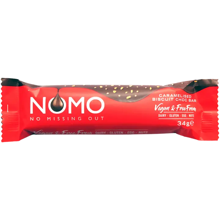 NOMO Kaakaomakeinen karamellisoidulla keksillä 34g