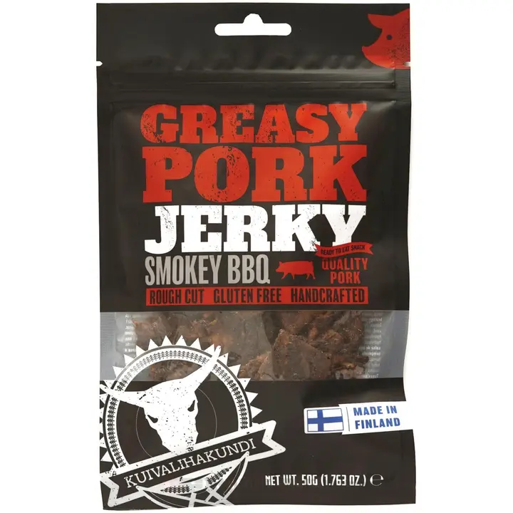 Kuivalihakundi Greasy Pork Jerky Smokey BBQ 50g