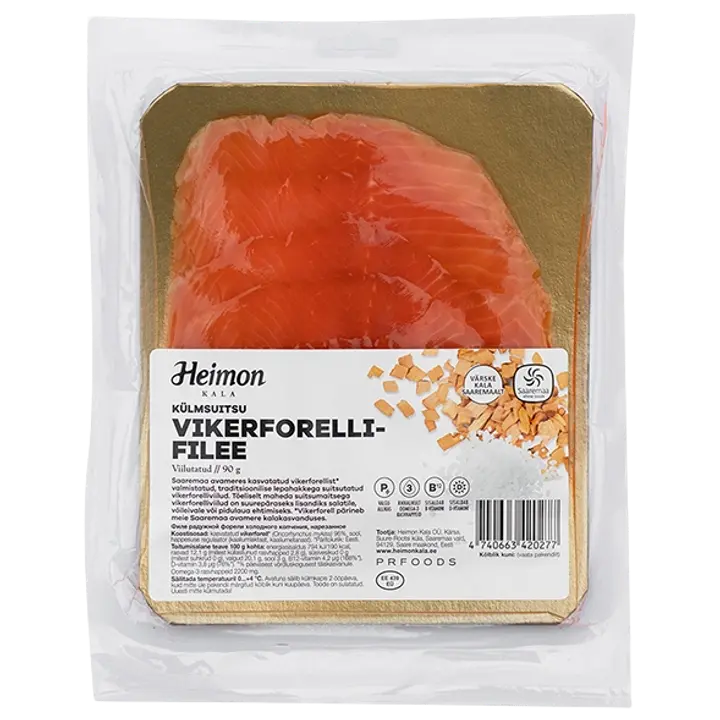 Külmsuitsu vikerforellifilee, viilutatud 90 g