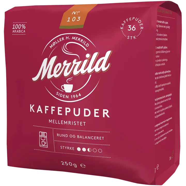 Merrild kohvipadjad Mellemristet 36 tk keskmine röst