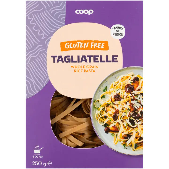 Coop Tagliatelle pasta täysjyväriisistä gluteeniton 250 g