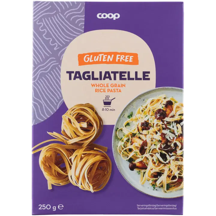 Coop Tagliatelle pasta täysjyväriisistä gluteeniton 250 g