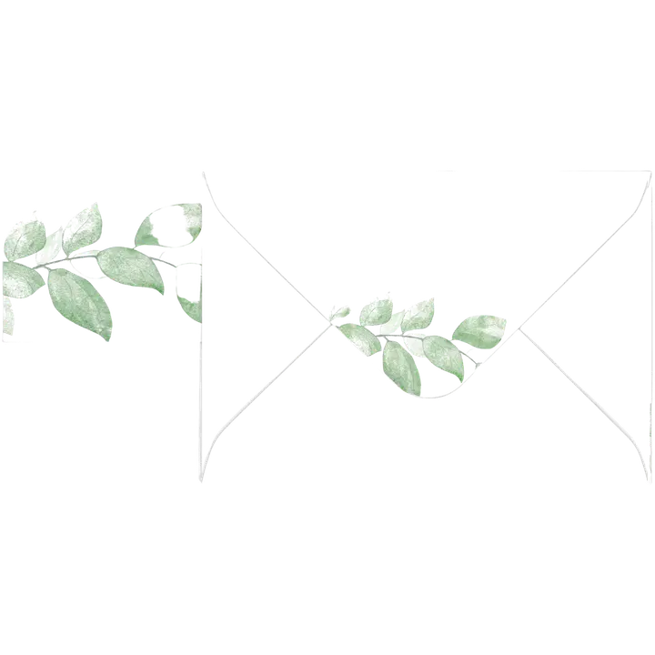 C6 Kirjekuori Lehdet vihreä 10kpl/pkt
