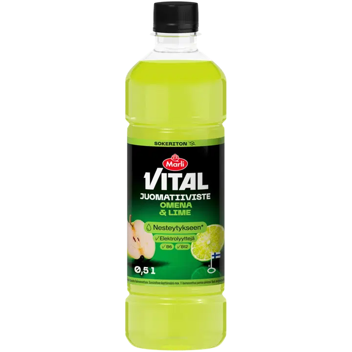 Marli Vital Sockerfri Äppel–lime dryckeskoncentrat 1+5 0,5 L