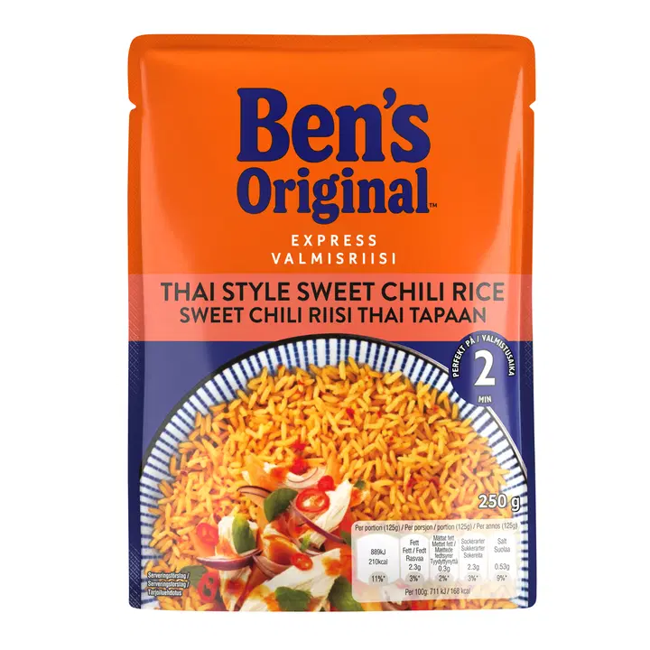 Ben's Original Valmisriisi Thai tapaan Sweet Chili riisi (250 g)