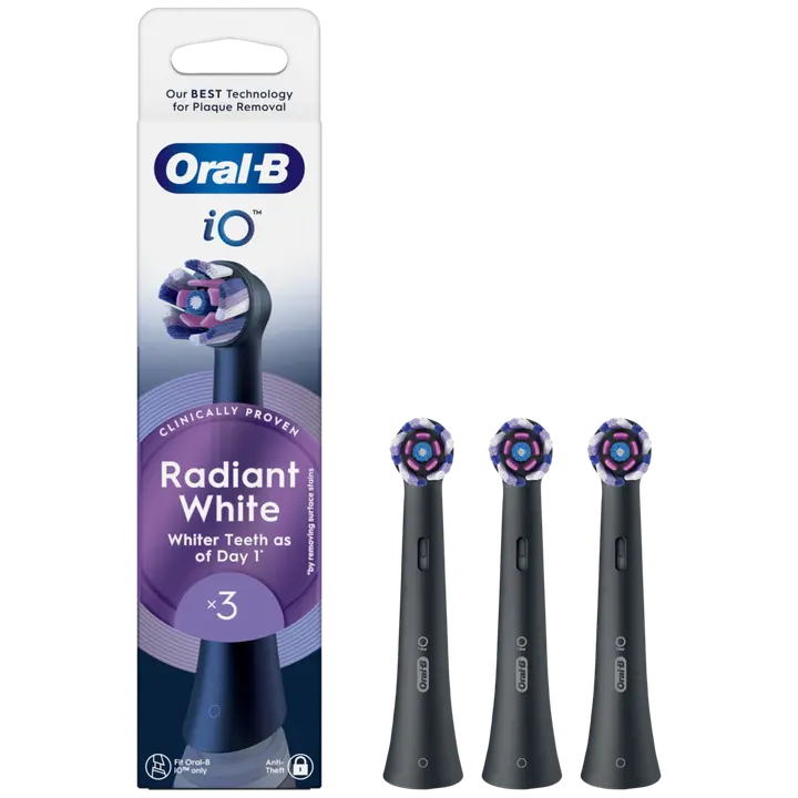 Oral-B iO Radiant White Black vaihtoharja 3kpl