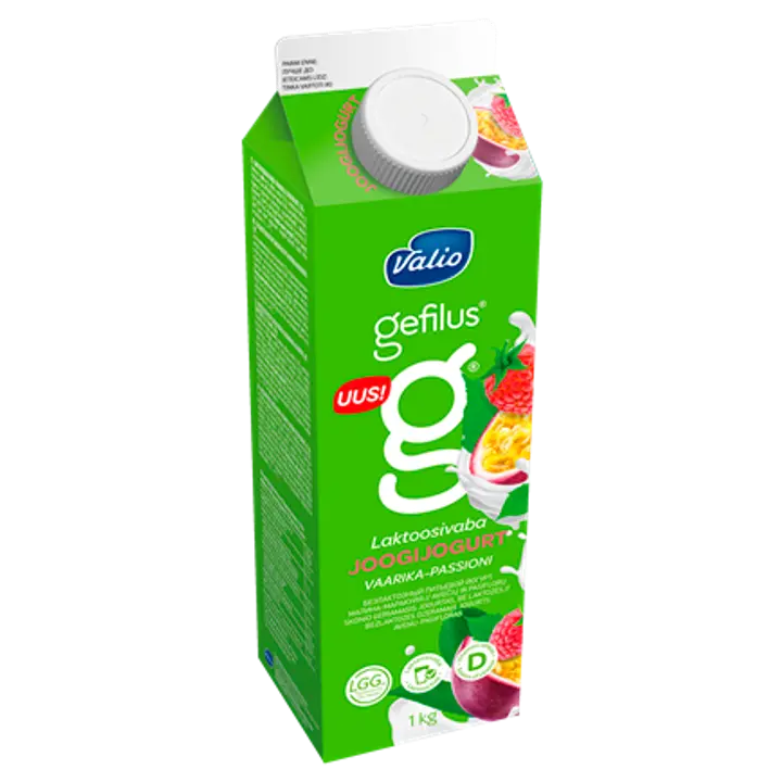 Gefilus joogijogurt vaarika-passioni laktoosivaba 1kg