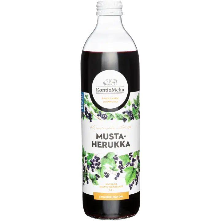 KontioMehu Mustaherukkamehutiiviste sokeroimaton 0,5 l