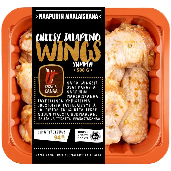 Naapurin Maalaiskanan wings, cheesy jalapeno 500g