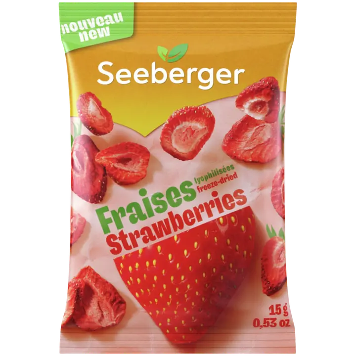 Seeberger Crunchy Strawberries pakastekuivattu mansikka 15g