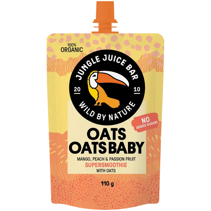 Jungle Juice Bar luomusmoothie mango-persikka-passion-kaura 110g