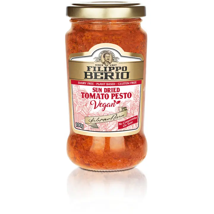 Filippo Berio Vegan päikesekuivatatud tomatitega pesto 190g