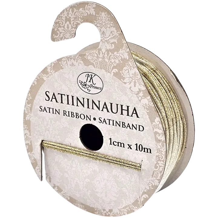 J.K. Primeco joustonyöri 1mm x 10m kulta glitter