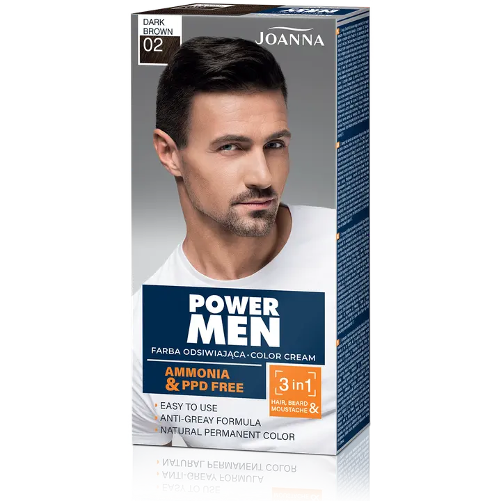 Joanna Power men hiusväri 02 tummanruskea permanent