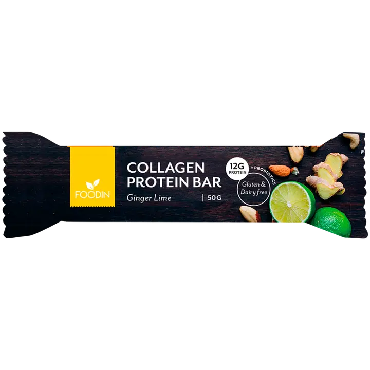 Foodin Collagen protein bar Ginger Lime 50g