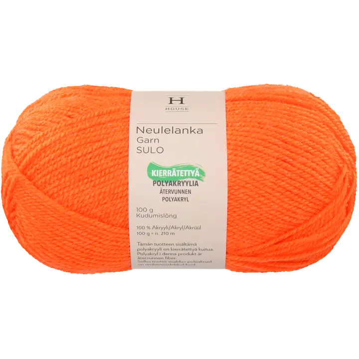 House neulelanka akryyli Sulo 100 g Orange 11255