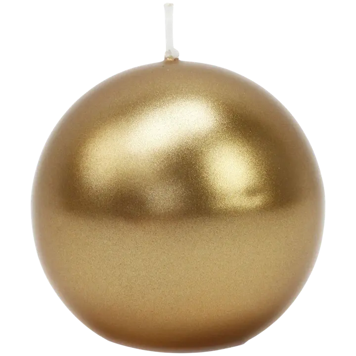 Pallokynttilä 8 cm kulta