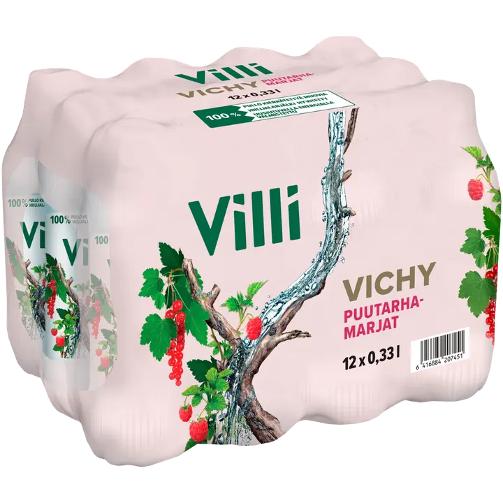 12 x Villi Vichy Puutarhamarjat 0,33 l