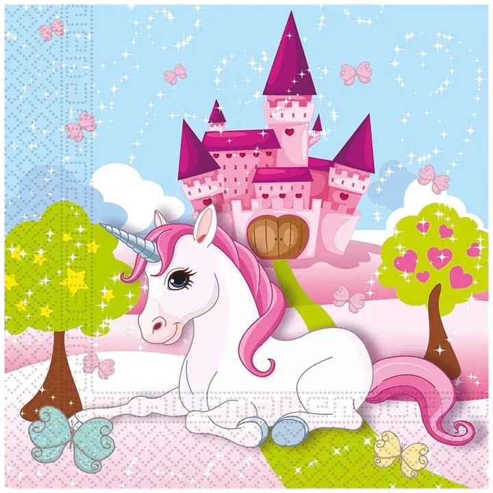 2ply Napkin 33cm Unicorn