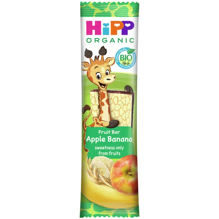 HiPP Puuviljabatoon õuna ja banaaniga 1+, 23 g, mahe