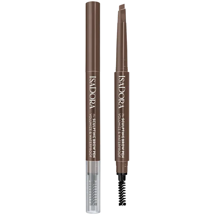 Isadora Sculpting Brow Pen With Brush kulmakynä 82 Medium Brown 0,2 g