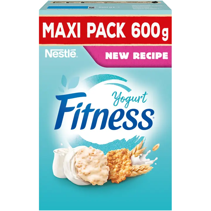 Nestlé Fitness 600g Yogurtflakes hiutaleita täysjyvävehnästä-, -kaurasta ja riisistä sekä jogurttikuorrutettuja hiutaleita