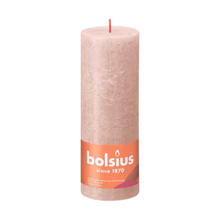 Bolsius RUSTIIKKI PK 190/68 Misty Pink