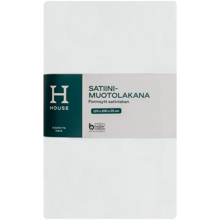 Voodilina kummiga satiin 120X200X25